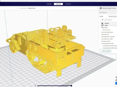  M16 half track 3D print model