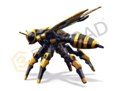 Mechanical Bee Sentinel 3D Model High Detail 3D model