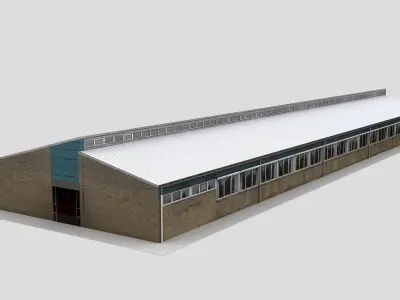 Realistic European City Block Building 41 Low-poly 3D model