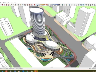 Sketchup Commercial Complex P1 3D model