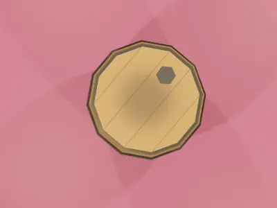 Barrel Low-poly 3D model 2