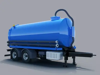 Vacuum Trailer 3D model