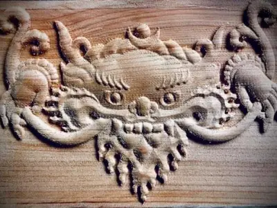 Guruda chinese demon head 3D print model