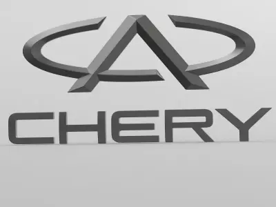 chery logo 3D model by 3dlogoman