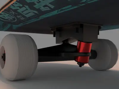 Demon Slayer Anime Skateboard Skate 3D model
