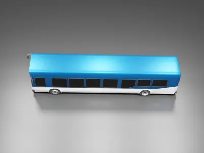 Low Poly Bus - Roblox  Low-poly 3D model