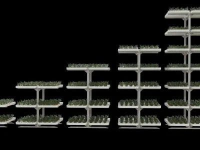 Vertical farm hydroponic 3D model purchase