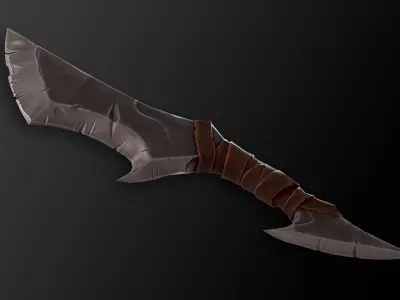 Stylized Dagger Sword Low-poly 3D model