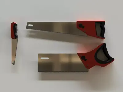 Handsaws kit  Low-poly 3D model
