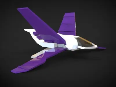 Spaceship Trophyea Low-poly 3D model