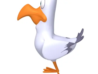Bird Cartoon 3D model purchase
