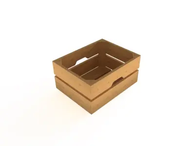 WOODEN CARRY CASE Low-poly 3D model