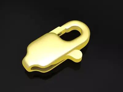 18mm Smooth Hook Clasp for Jewelry Chain Design 98a 3D print model