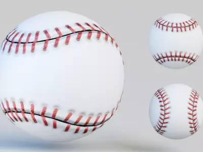 Balls Pack - Baseball Low-poly 3D model