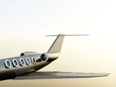 CJ4 jet low-poly ish Model made With blender Free low-poly 3D model