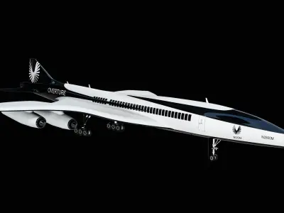  Boom Overture Supersonic Plane PBR 