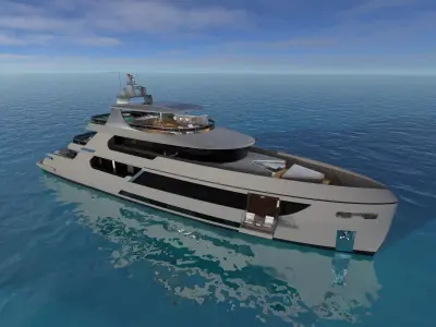 42m Concept megayacht 3D model