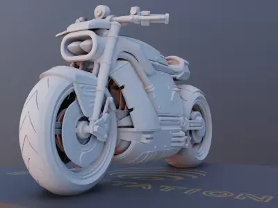 Starflare SciFi Motorcycle 3D Printable Model 3D print model purchase