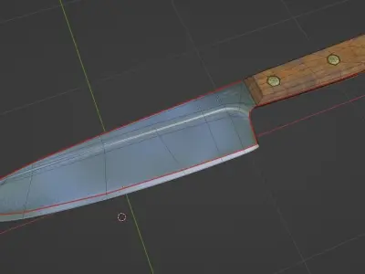 Knife with blood 3D model