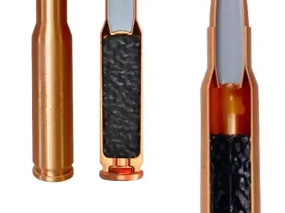 7 62x51 NATO Cartridge Free 3D model