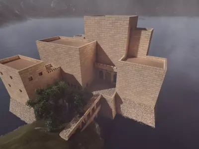 Medieval Castle 3D model 4