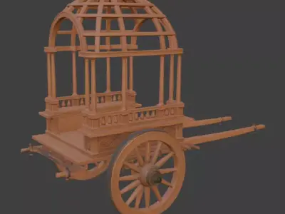 Ornate Carriage 3D Model 3D model