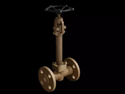 Rising Gate Valve - Sub-D Ready PBR Industrial 3D Model 4K 3D model