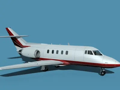 British Aerospace 125 Dominie V07 3D model purchase