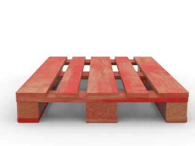 LPR branded EUR pallet 3D model