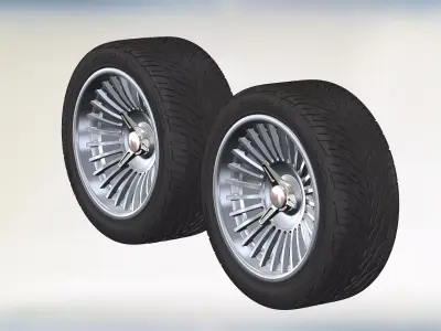 Set of wheels Schott Stingray D Concave 20inch for scale model 3D print model