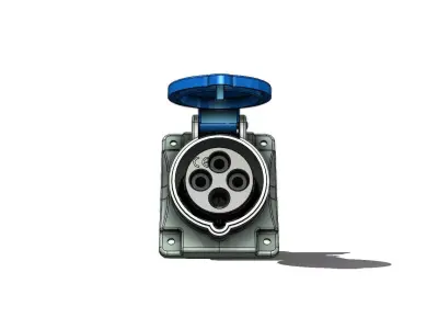 Tomada de Embutir Scame 413 1664 Socket Electrical Outlet 3D model