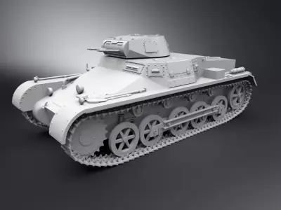 Panzer 1 scale model 3D print model
