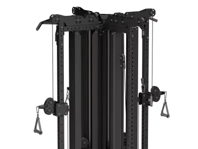 Heavy-Duty multi-gym functional trainer 3D model