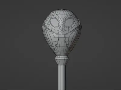 Owlbert Staff Form Free low-poly 3D model