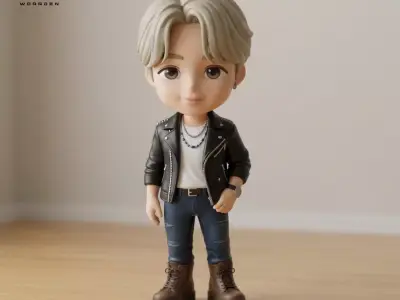 BTS Characters Pack Sculpture STL   Multi-Part K-Pop Figures 3D print model