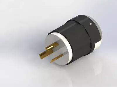 220V 20A Electrical Plug Free 3D model