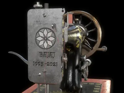 Sewing Machine Low-poly 3D model