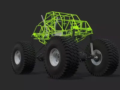 Monster Truck Chassis 3D model