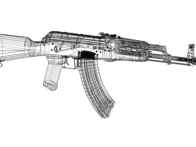 AK-74  Low-poly 3D model purchase