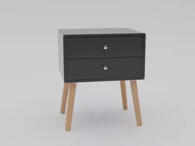 Bed Side Table Low-poly 3D model