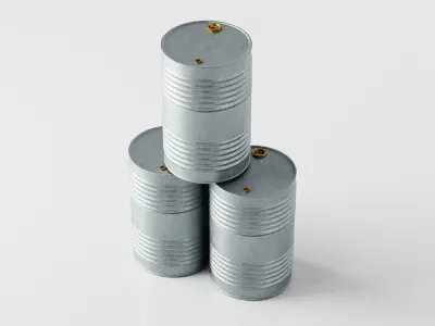 barrel metal can Low-poly 3D model purchase
