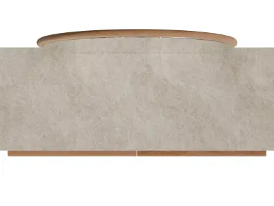 Mid Natural Premium Oak Veneer Console Dressing Table Low-poly 3D model