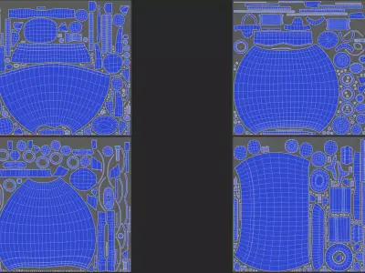 Toy Futuristic Submarines Pack LowPoly Low-poly 3D model