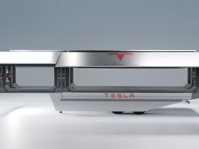 Tesla Semi Truck Trailer 3D model