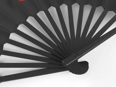 Japanese Folding Fans Collection 3D model