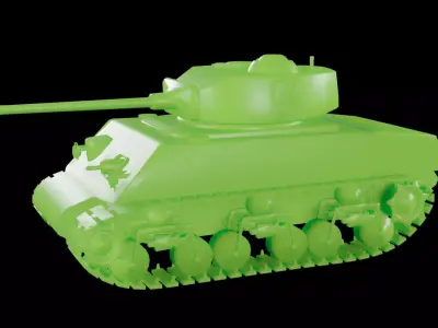 Green Army Man Tank -Toy Tank- 3D Model  3D model