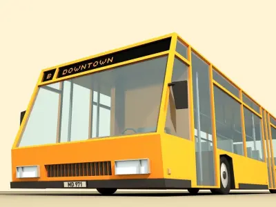 BUS 1 Low-poly 3D model