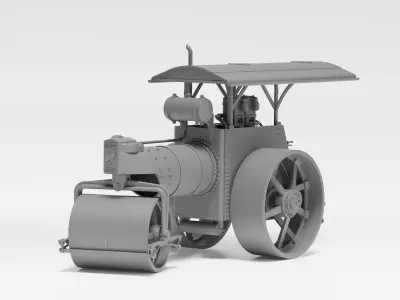 Laffly LT Road Roller - 1-35 Scale model kit - supported 3D print model