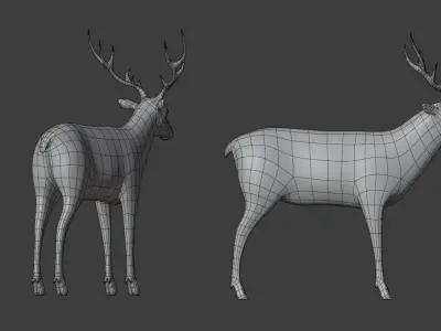 Deer Lowpoly model Low-poly 3D model