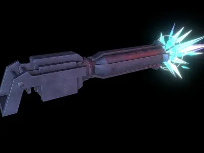Rock Cannon Low-poly 3D model